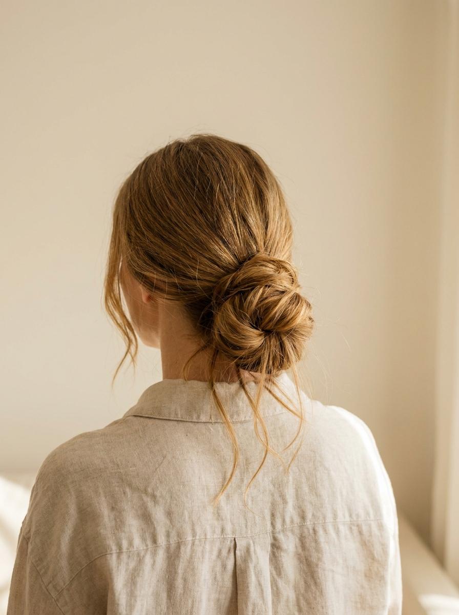 Lockerer Dutt für lange Haare - schöne Frisur für lange Haare